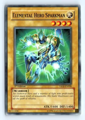 Elemental Hero Sparkman - YSDJ-EN008 - Common - 1st Edition - YuGiOh