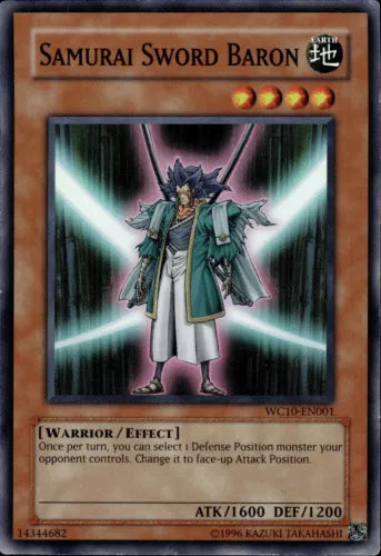 Samurai Sword Baron - WC10-EN001 - Super Rare - Limited Edition - YuGiOh