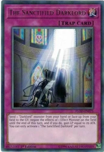 The Sanctified Darklord - FLOD-EN075 - Rare - 1st Edition -  YuGiOh