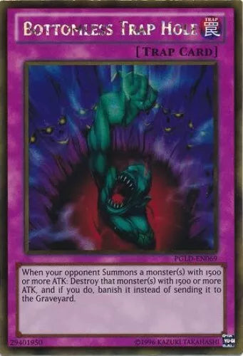 Bottomless Trap Hole - PGLD-EN069 - Gold Rare - 1st Edition - YuGiOh