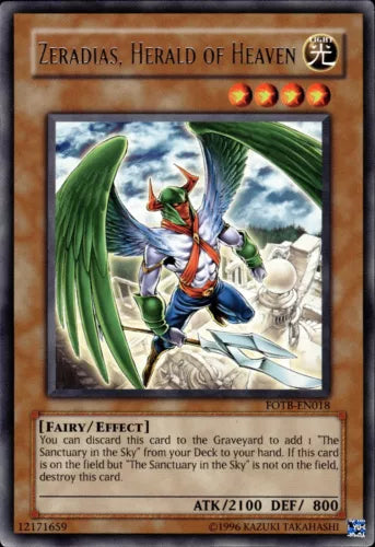Zeradias, Herald of Heaven - FOTB-EN018 - Rare - 1st Edition - YuGiOh