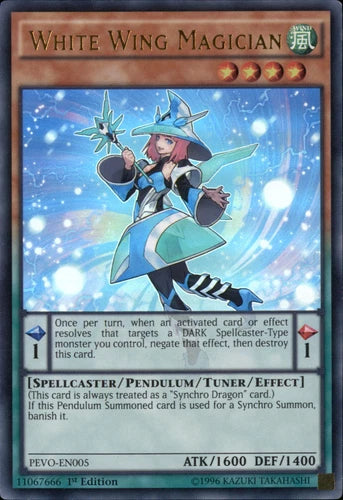 White Wing Magician - PEVO-EN005 - Ultra Rare - 1st Edition - YuGiOh