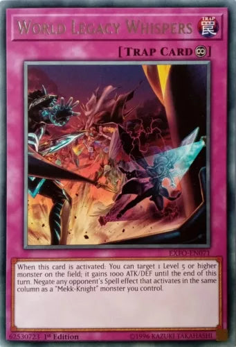World Legacy Whispers - EXFO-EN071 - Rare - Mixed Editions - YuGiOh