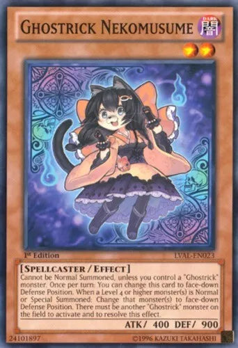 Ghostrick Nekomusume - LVAL-EN023 - Common - Mixed Editions - YuGiOh