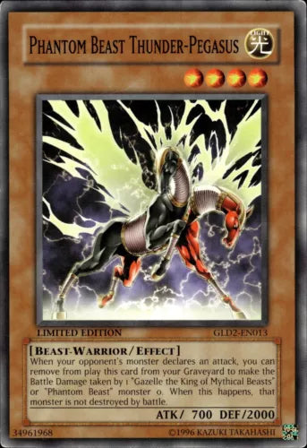 Phantom Beast Thunder-Pegasus - GLD2-EN013 - Common - Limited Edition - YuGiOh