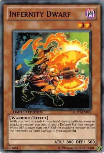 Infernity Dwarf - GLD3-EN028 - Common - Limited Edition - YuGiOh