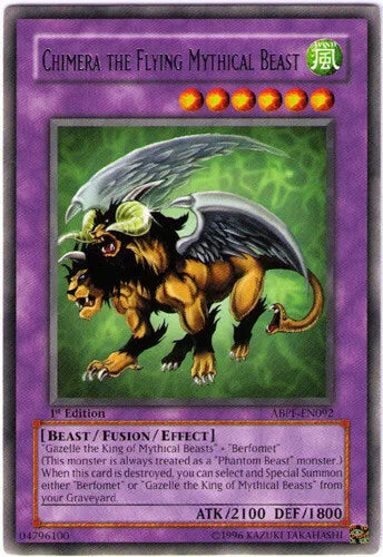 Chimera the Flying Mythical Beast - ABPF-EN092 - Rare - 1st Edition - YuGiOh