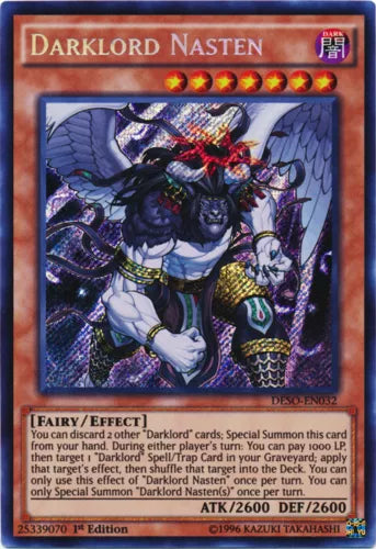 Darklord Nasten - DESO-EN032 - Secret Rare - 1st Edition - YuGiOh