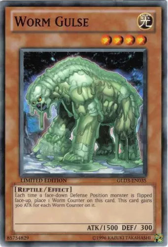Worm Gulse - GLD3-EN035 - Common - Limited Edition - YuGiOh