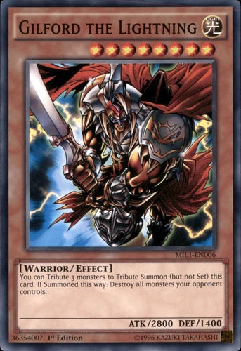 Gilford the Lightning - MIL1-EN006 - Common - 1st Edition - YuGiOh