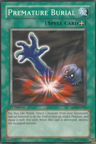 Premature Burial - SD3-EN018 - Common - 1st Edition - YuGiOh