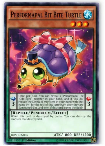 Performapal Bit Bite Turtle - BOSH-EN005 - Common - Unlimted Edition - YuGiOh