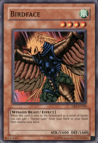 Birdface - DB2-EN208 - Common - Unlimited Edition - YuGiOh