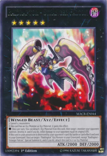 Raidraptor - Stranger Falcon - MACR-EN044 - Rare - 1st Edition - YuGiOh