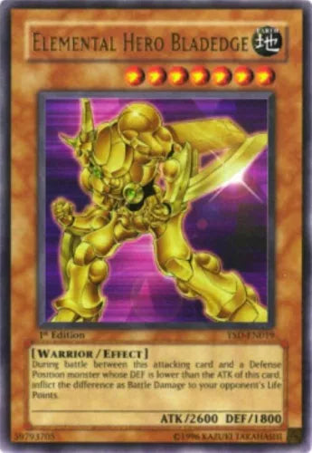 Elemental Hero Bladedge - YSD-EN019 - Ultra Rare - Unlimited Edition - CREASED