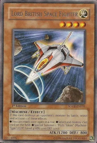 Lord British Space Fighter - SOVR-EN035 - Rare - Mixed Editions - YuGiOh