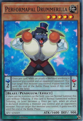 Performapal Drummerilla - SP17-EN019 - Common - 1st Edition - YuGiOh