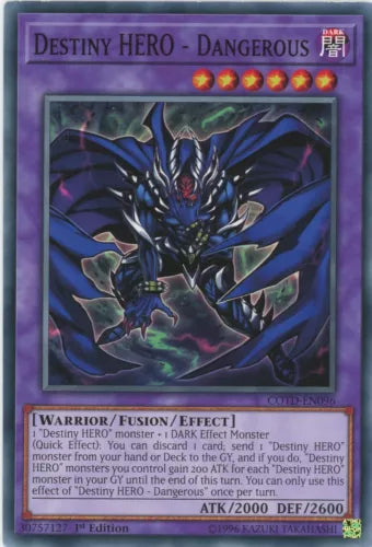 Destiny HERO - Dangerous - COTD-EN096 - Common - 1st Edition - YuGiOh