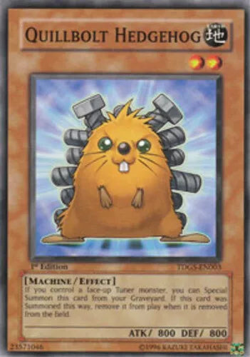 Quillbolt Hedgehog - TDGS-EN003 - Common - Mixed Editions - YuGiOh