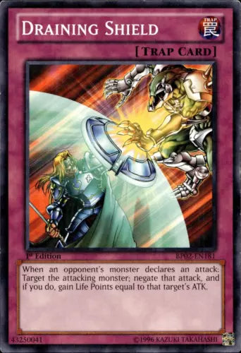Draining Shield - BP02-EN181 - Common - 1st Edition - YuGiOh