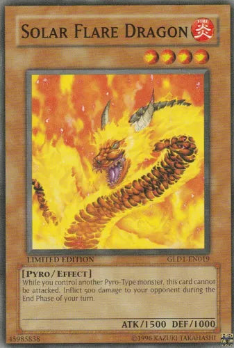 Solar Flare Dragon - GLD1-EN019 - Common - Limited Edition - YuGiOh