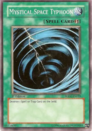 Mystical Space Typhoon - SDDE-EN019 - Common - 1st Edition - YuGiOh LP