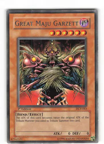 Great Maju Garzett - DCR-063 - Rare - Unlimited Edition - YuGiOh