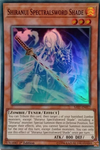 Shiranui Spectralsword Shade - SAST-EN017 - Super Rare - Unlimited Edition - YuG