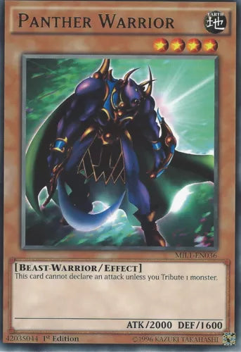 Panther Warrior - MIL1-EN036 - Rare - 1st Edition - YuGiOh