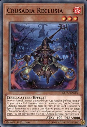 Crusadia Reclusia - CYHO-EN006 - Common - 1st Edition - YuGiOh