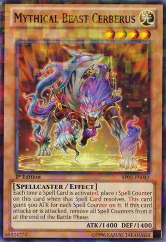 Mythical Beast Cerberus - BP02-EN042 - Mosaic Rare - 1st Edition - YuGiOh