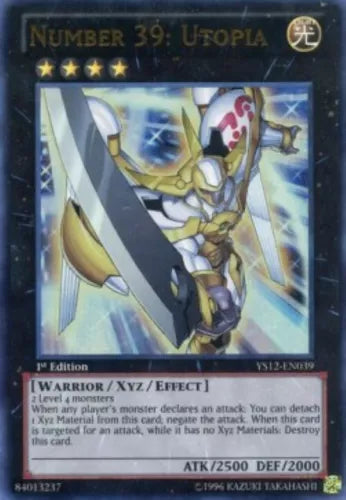 Number 39: Utopia - YS12-EN039 - Ultra Rare - 1st Edition - YuGiOh