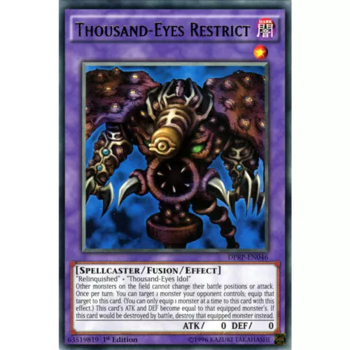Thousand-Eyes Restrict - DPRP-EN046 - Rare - 1st Edition - YuGiOh