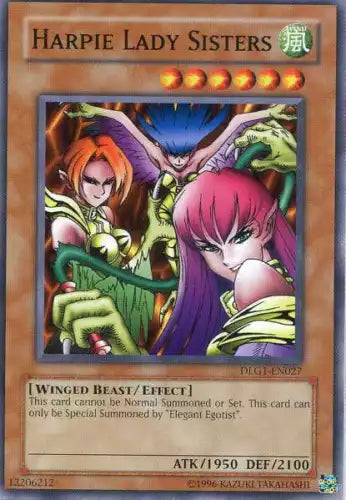 Harpie Lady Sisters - DLG1-EN027 - Common - Unlimited Edition - YuGiOh
