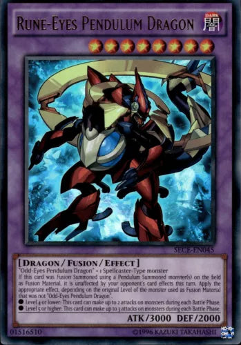 Rune-Eyes Pendulum Dragon - SECE-EN045 - Ultra Rare - Unlimited Edition - YuGiOh
