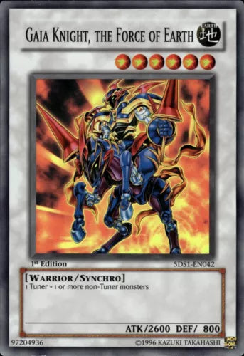 Gaia Knight, the Force of Earth - 5DS1-EN042 - Super Rare - 1st Edition