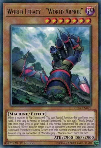 World Legacy - "World Armor" - CIBR-EN022 - Rare - 1st Edition - YuGiOh