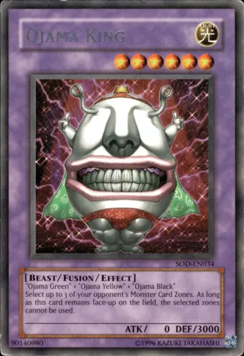 Ojama King - SOD-EN034 - Rare - 1st Edition - YuGiOh LP