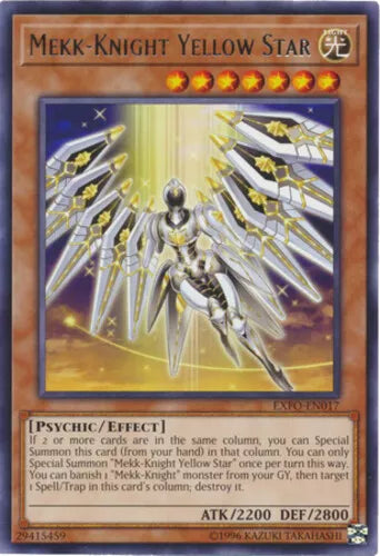 Mekk-Knight Yellow Star - EXFO-EN017 - Rare - Mixed Editions - YuGiOh