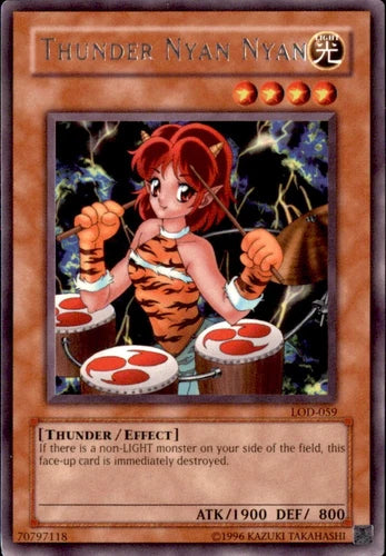 Thunder Nyan Nyan - LOD-059 - Rare - Unlimited Edition - YuGiOh LP