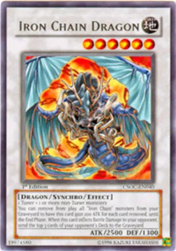 Iron Chain Dragon - CSOC-EN040 - Rare - Unlimited Edition - YuGiOh