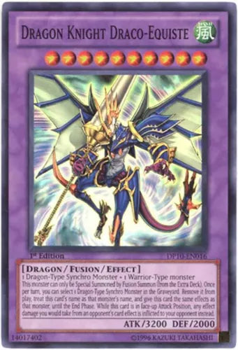 Dragon Knight Draco-Equiste - DP10-EN016 - Super Rare - 1st Edition LP