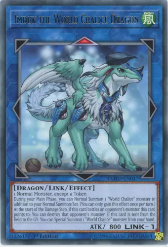 Imduk the World Chalice Dragon - COTD-EN047 - Rare - 1st Edition - YuGiOh