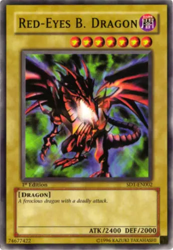 Red-Eyes B. Dragon - SD1-EN002 - Common - 1st Edition - YuGiOh LP