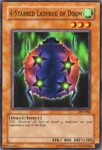 4-Starred Ladybug of Doom - PSV-088 - Common - Mixed Editions - YuGiOh LP