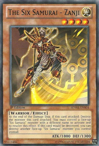 The Six Samurai - Zanji - SDWA-EN004 - Common - 1st Edition - YuGiOh