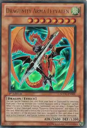 Dragunity Arma Leyvaten - SDDL-EN001 - Ultra Rare - 1st Edition - YuGiOh LP
