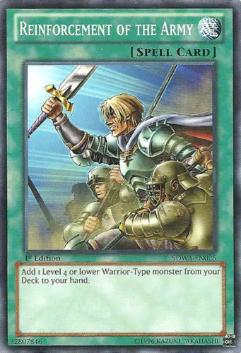 Reinforcement of the Army - SDWA-EN025 - Common - 1st Edition - YuGiOh