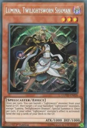 Lumina, Twilightsworn Shaman - COTD-EN026 - Secret Rare -1st Edition - YuGiOh