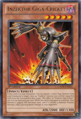 Inzektor Giga-Cricket - GAOV-EN031 - Rare - Unlimited Edition - YuGiOh